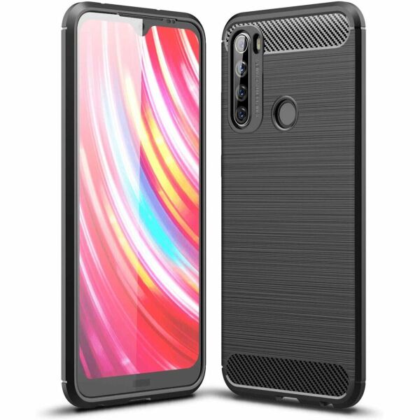 

Чехол Fiji Polished Carbon для Xiaomi Redmi Note 8T ТПУ бампер черный