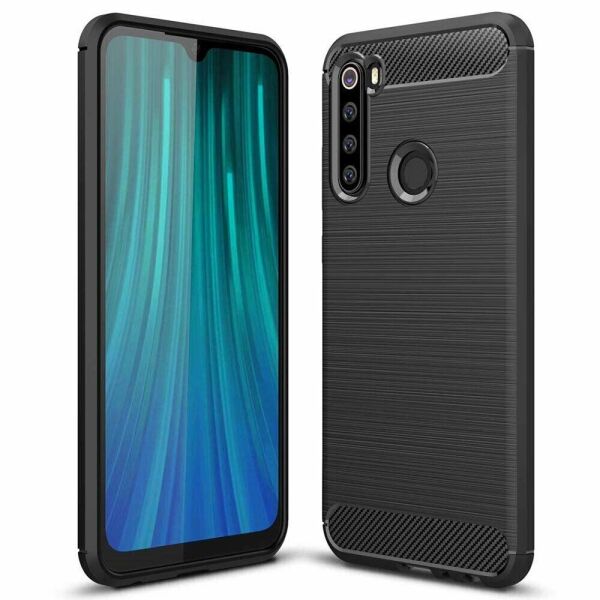 

Чехол Fiji Polished Carbon для Xiaomi Redmi Note 8 ТПУ бампер черный