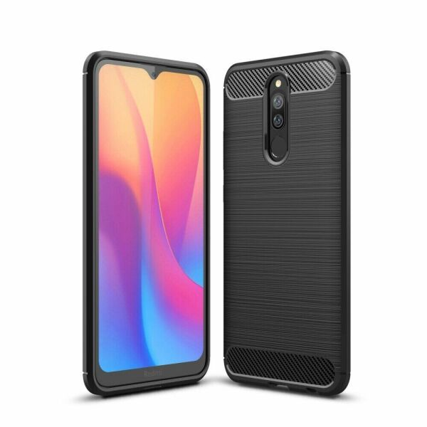

Чехол Fiji Polished Carbon для Xiaomi Redmi 8 ТПУ бампер черный
