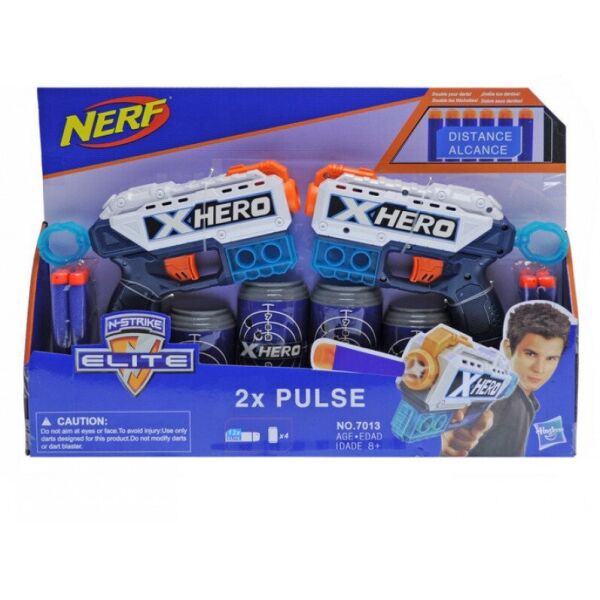 

Набор из 2 игрушечных бластеров с мягкими патронами и мишенями NERF 7013