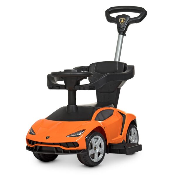 Акція на Детский Электромобиль Каталка-Толокар Bambi Porsche с музыкальной панелью и родительской ручкой, оранжевый від Allo UA