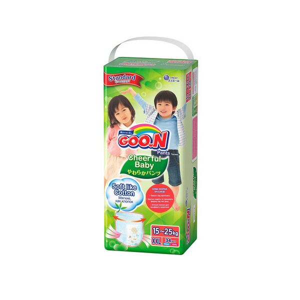 

Трусики-подгузники GOO.N Cheerful Baby для детей размер XXL унисекс 34 шт (843287)
