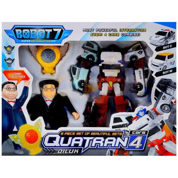 

Детский игровой набор Кватран Q1907 (Tobot Quatran) из серии Тобот с роботом-трансформером, игровыми фигурками героев и машинками