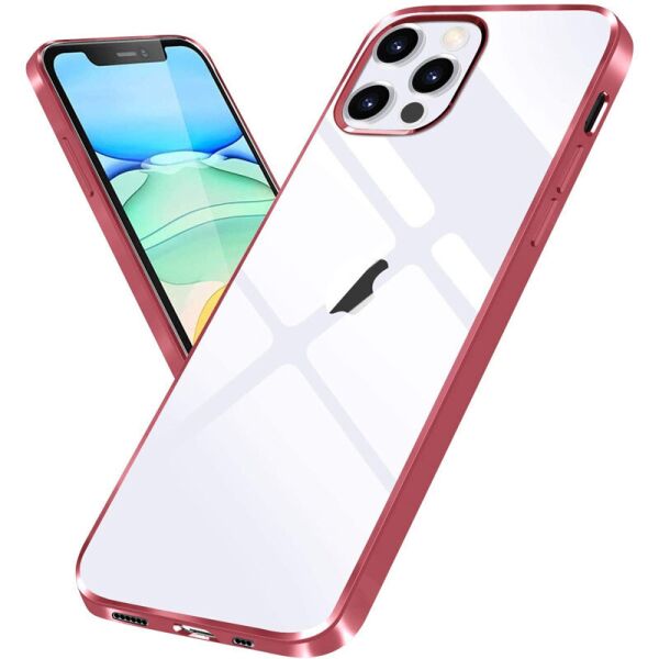 

Прозрачный силиконовый чехол с глянцевой окантовкой для Apple iPhone 12 Pro Max (6.7")