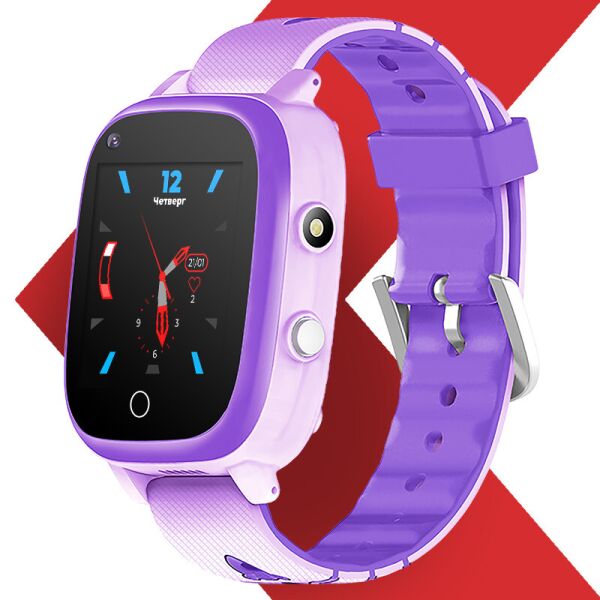 

Смарт-часы JETIX T-Watch 2 c 4G видеозвонком и термометром (защита от воды IP67) - Pink