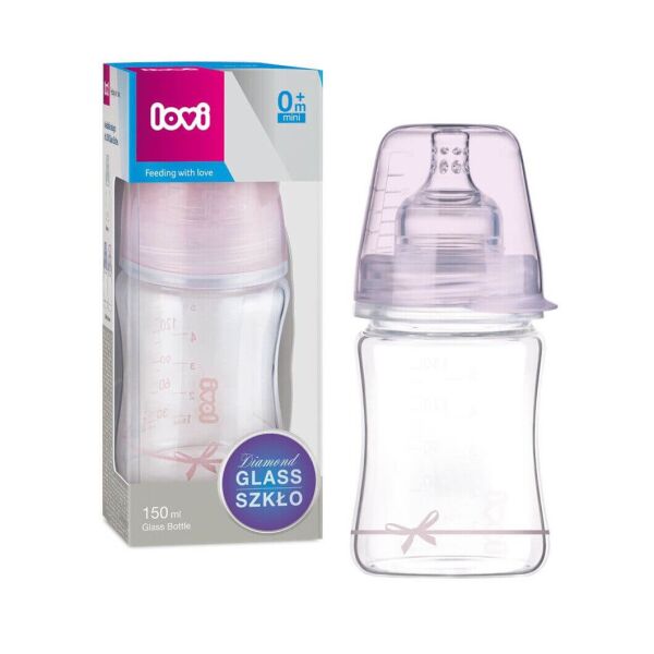 

Стеклянная бутылочка Lovi Diamond Glass 150 мл Baby Shower girl (74/104girl)