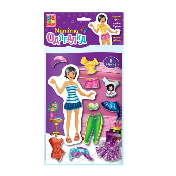 

Магнитная игра Vladi Toys Брюнетка на украинском (VT3204-23)