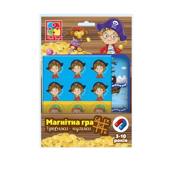 

Магнитная игра Vladi Toys Пираты Крестики нолики на украинском (VT3703-06)