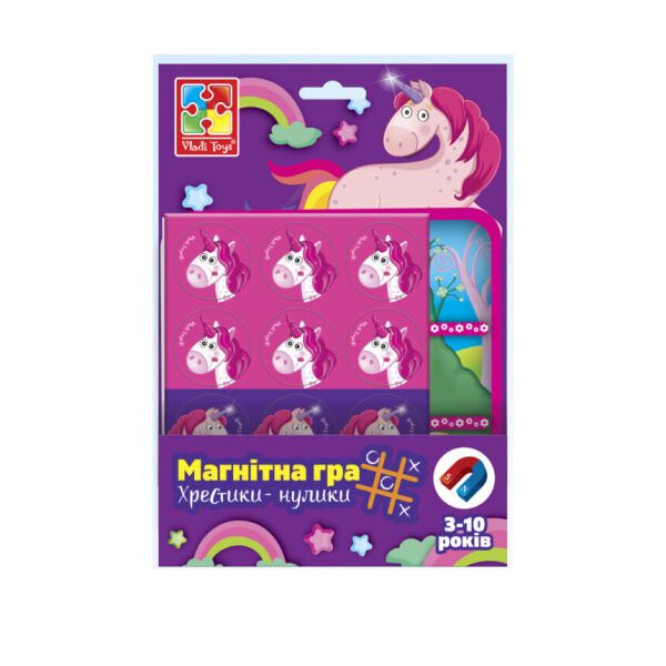 

Магнитная игра Vladi Toys Единороги Крестики нолики на украинском (VT3703-08)