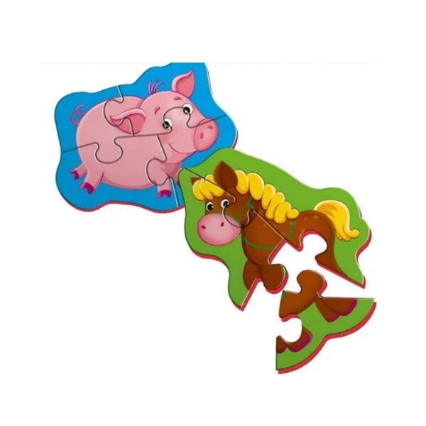 

Магнитные беби пазлы Vladi Toys Лошадка и поросенок (VT3208-09)
