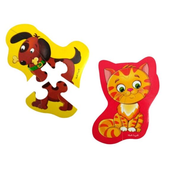 Магнитные беби пазлы Vladi Toys Котенок и щенок (VT3208-10)
