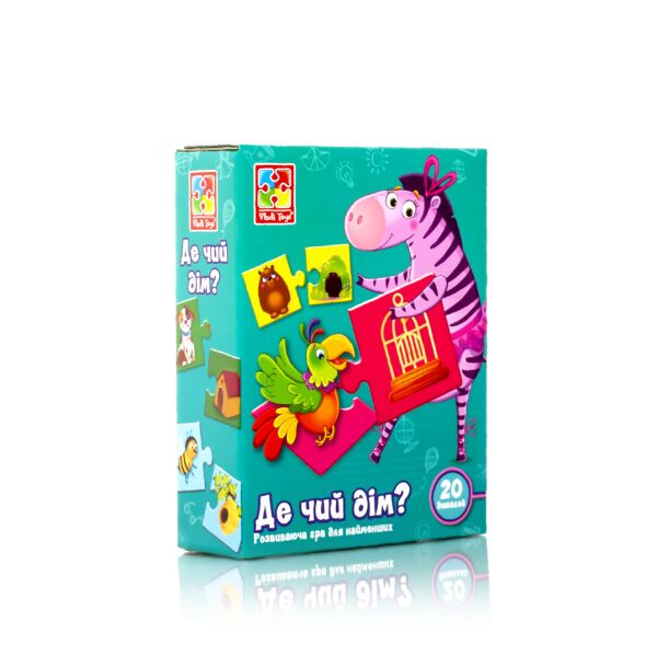 

Развивающая игра Vladi Toys Где чей домик на украинском (VT1804-30)