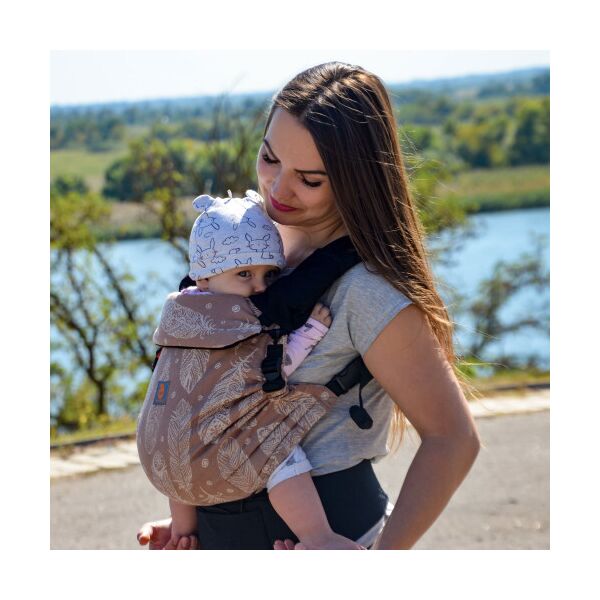 

Эрго-рюкзак Nashsling Combi - Перья Мокко 40-102 см