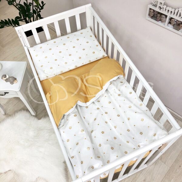 

Сменный комплект постельного в кроватку (3 пр.) Shine Короны золото