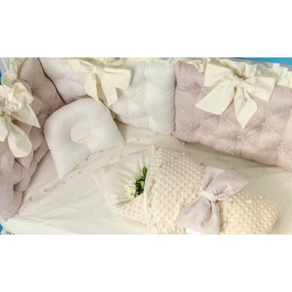 

Комплект постельного белья для новорождённых Бусинка 10-01 Крем-кофе