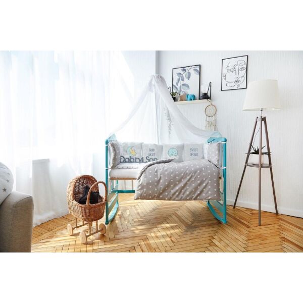 

Комплект постельного белья в кроватку Панели 3-10 Серый