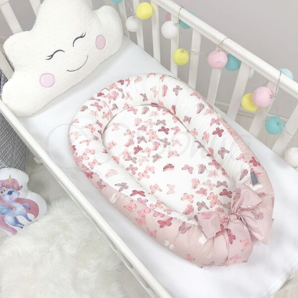 

Кокон гнездышко позиционер Baby Design Premium Бабочки