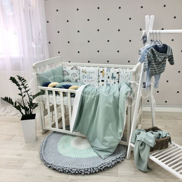 

Постельный комплект в детскую кроватку без балдахина (6 пр.) Art Design Ламы