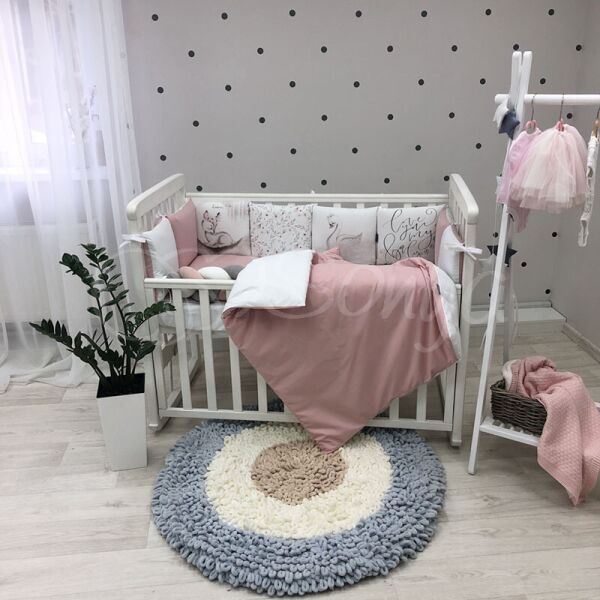 

Постельный комплект в детскую кроватку без балдахина (6 пр.) Art Design Оленёнок