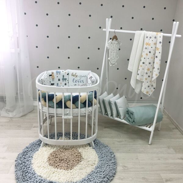 

Постельный комплект в овальную кроватку без балдахина (6 пр.) Art Design Ламы