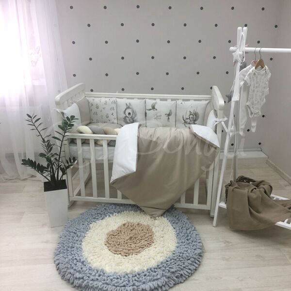 

Постельный комплект в детскую кроватку без балдахина (6 пр.) Art Design Majestic