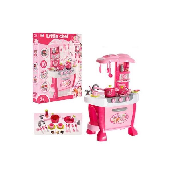 

Кухня с плитой и набором посуды Little chef 008-801A
