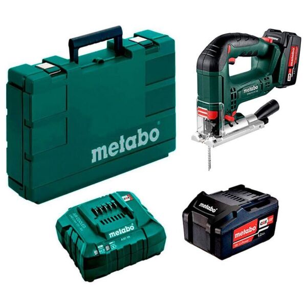 

Аккумуляторный лобзик Metabo STAB 18 LTX 100 + 2 акб 18 V 5.2 Ah + з/у + кейс (601003650)