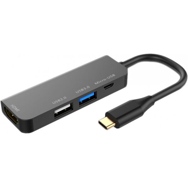 

USB-хаб XoKo AC-400 Type-C to HDMI+USB 3.0+USB 2.0+Micro USB (XK-AC-400)