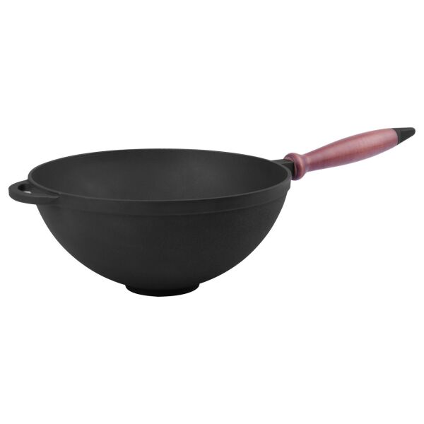 

Кастрюля чугунная Ситон WOK с деревянной ручкой (3,5 л)