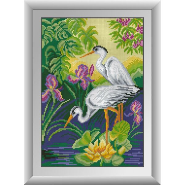 

30697 Цапли. Dream Art. Набор алмазной живописи (квадратные, полная)