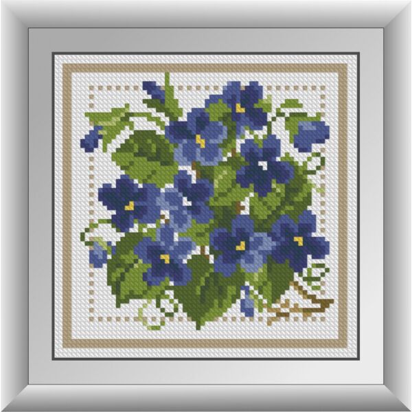 

30204M Букетик с фиалками. Dream Art. Набор алмазной живописи (квадратные, полная)