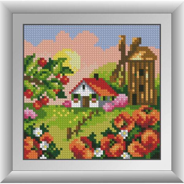 

30676M Мельница с маками. Dream Art. Набор алмазной живописи (квадратные, полная)
