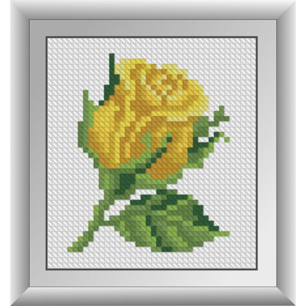 

30433M Желтая розочка. Dream Art. Набор алмазной живописи (квадратные, полная)