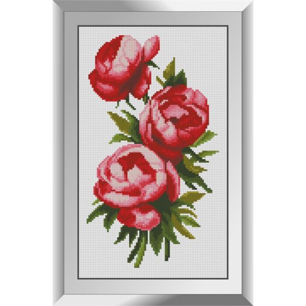 

31643 Яркие пионы. Dream Art. Набор алмазной живописи (квадратные, полная)