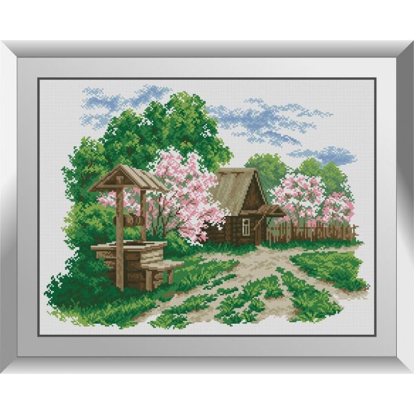 

31586 Деревенский колодец. Dream Art. Набор алмазной живописи (квадратные, полная)