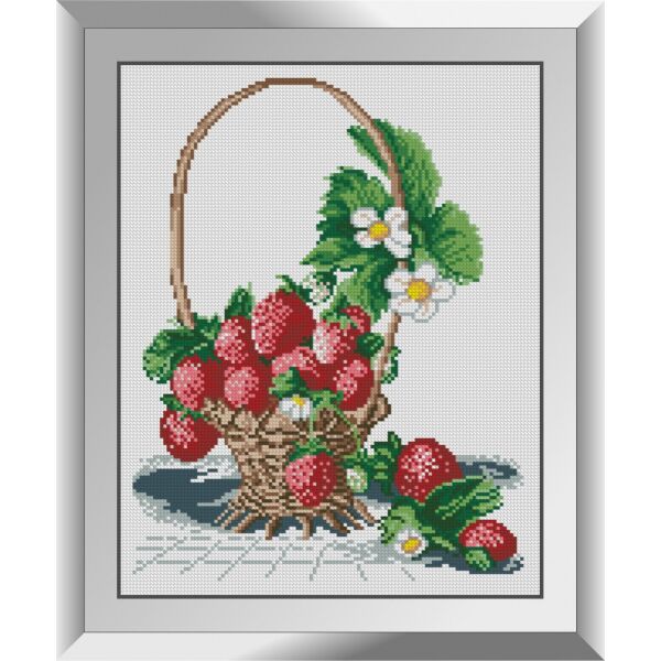 

31372 Корзина с клубникой. Dream Art. Набор алмазной живописи (квадратные, полная)