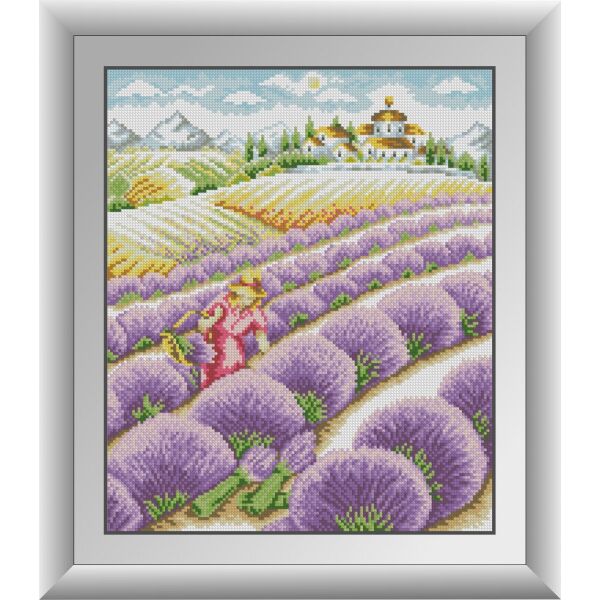 

30745 Девушка в лаванде. Dream Art. Набор алмазной живописи (квадратные, полная)