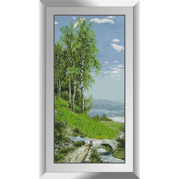 

31404 Пейзаж с березами. Dream Art. Набор алмазной живописи (квадратные, полная)