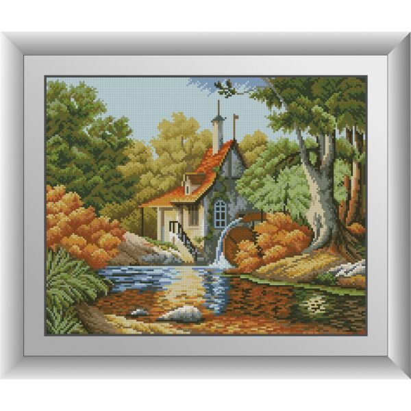 

30822 Осенняя мельница. Dream Art. Набор алмазной живописи (квадратные, полная)