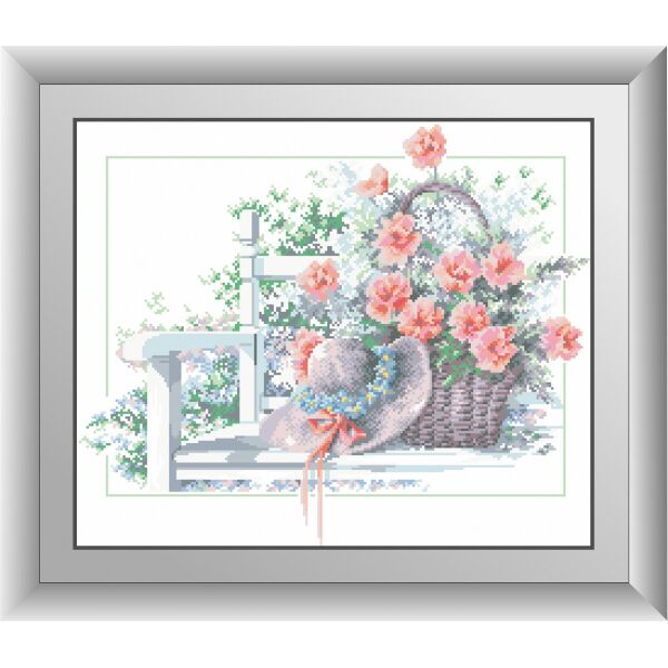 

30588 Корзина с маками. Dream Art. Набор алмазной живописи (квадратные, полная)