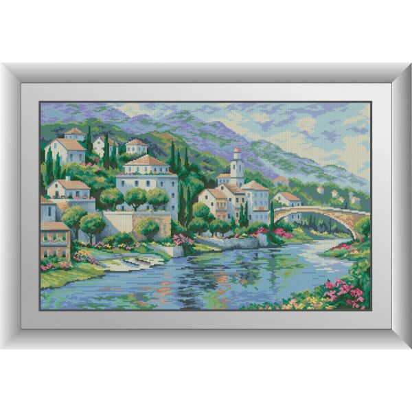 

30922 Итальянский городок. Dream Art. Набор алмазной живописи (квадратные, полная)
