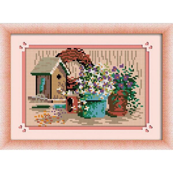 

30287 Цветочные вазоны. Dream Art. Набор алмазной живописи (квадратные, полная)