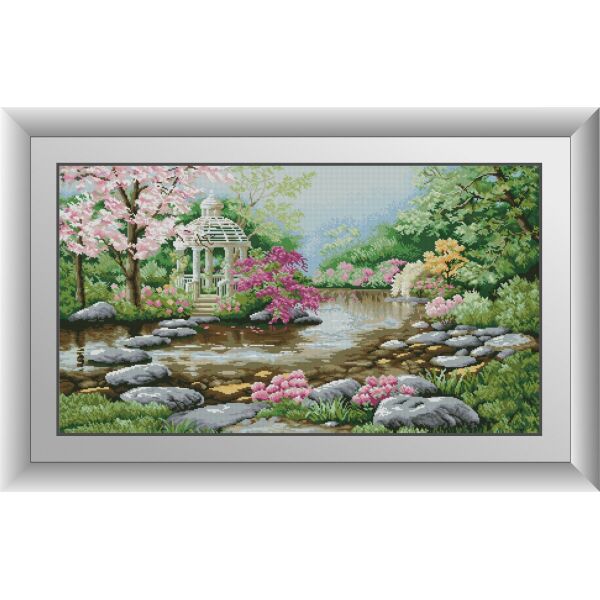

30700 Беседка в парке. Dream Art. Набор алмазной живописи (квадратные, полная)