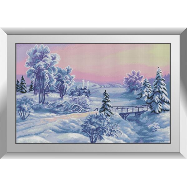 

31423 Заснеженный лес. Dream Art. Набор алмазной живописи (квадратные, полная)