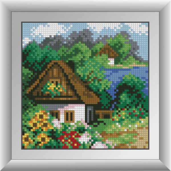 

30488 Весенний домик. Dream Art. Набор алмазной живописи (квадратные, полная)