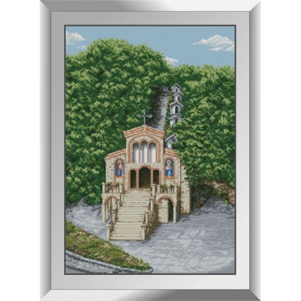 

31421 Церковь в лесу. Dream Art. Набор алмазной живописи (квадратные, полная)