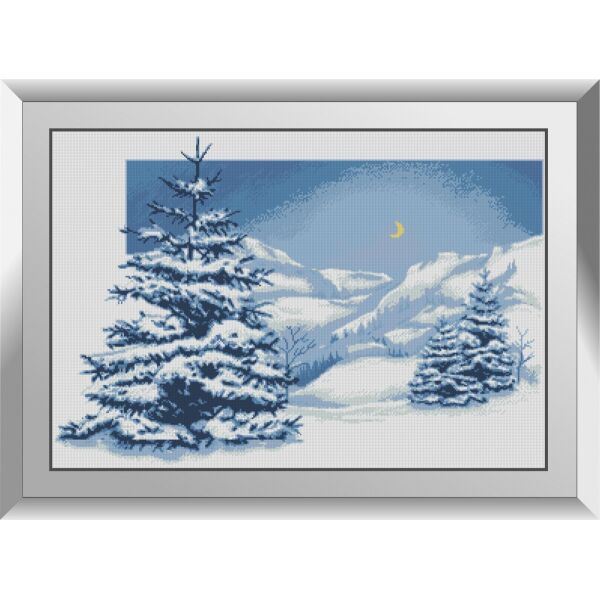 

31487 Заснеженные ели. Dream Art. Набор алмазной живописи (квадратные, полная)