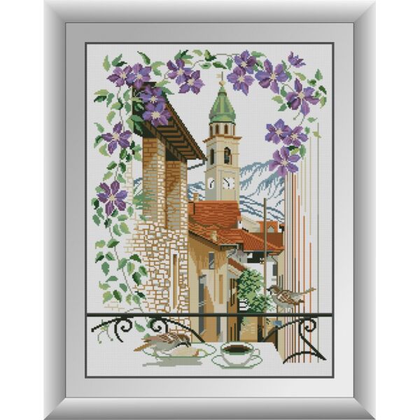 

30832 Утренний кофе. Dream Art. Набор алмазной живописи (квадратные, полная)