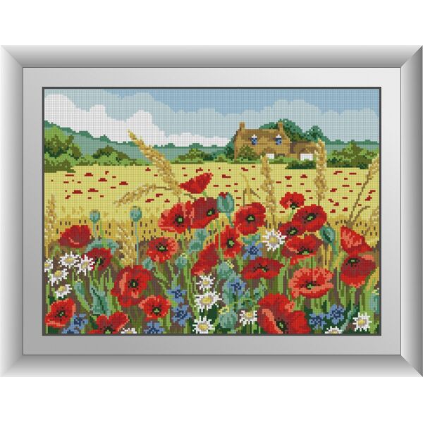 

30398 Полевые маки. Dream Art. Набор алмазной живописи (квадратные, полная)