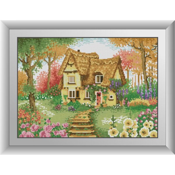 

30548 Дом в цветах. Dream Art. Набор алмазной живописи (квадратные, полная)